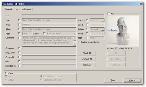 Tag Editor
